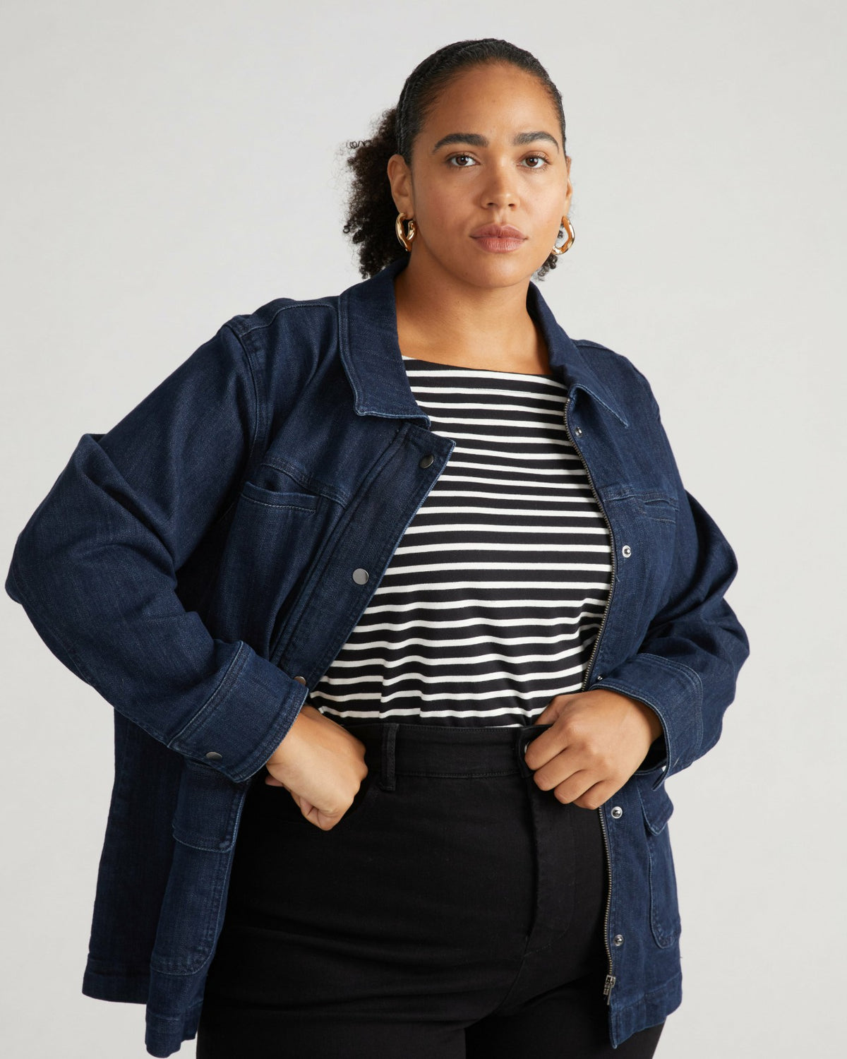 Denim Utility Jacket - Dark Indigo | Universal Standard