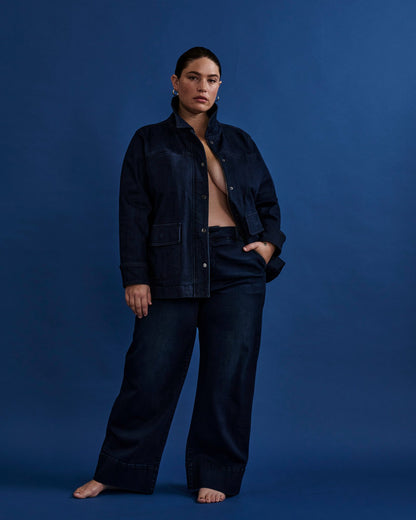Denim Utility Jacket - Dark Indigo | Universal Standard