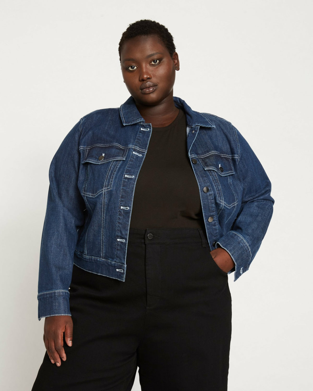 Kelsey Denim Jacket - Dark Indigo | Universal Standard