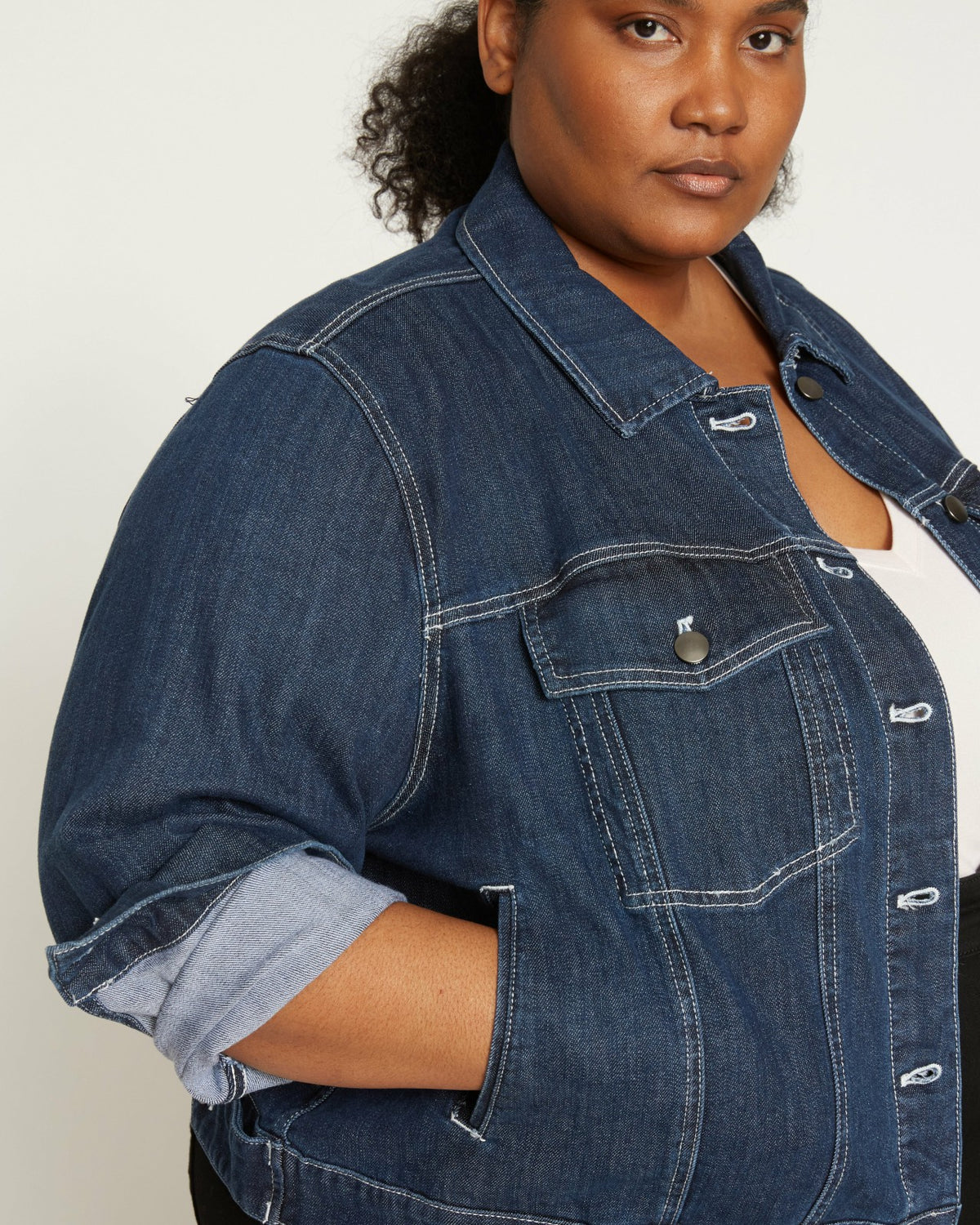 Kelsey Denim Jacket - Dark Indigo | Universal Standard