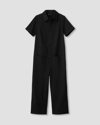 Kate Stretch Cotton Twill Jumpsuit - Black | Universal Standard
