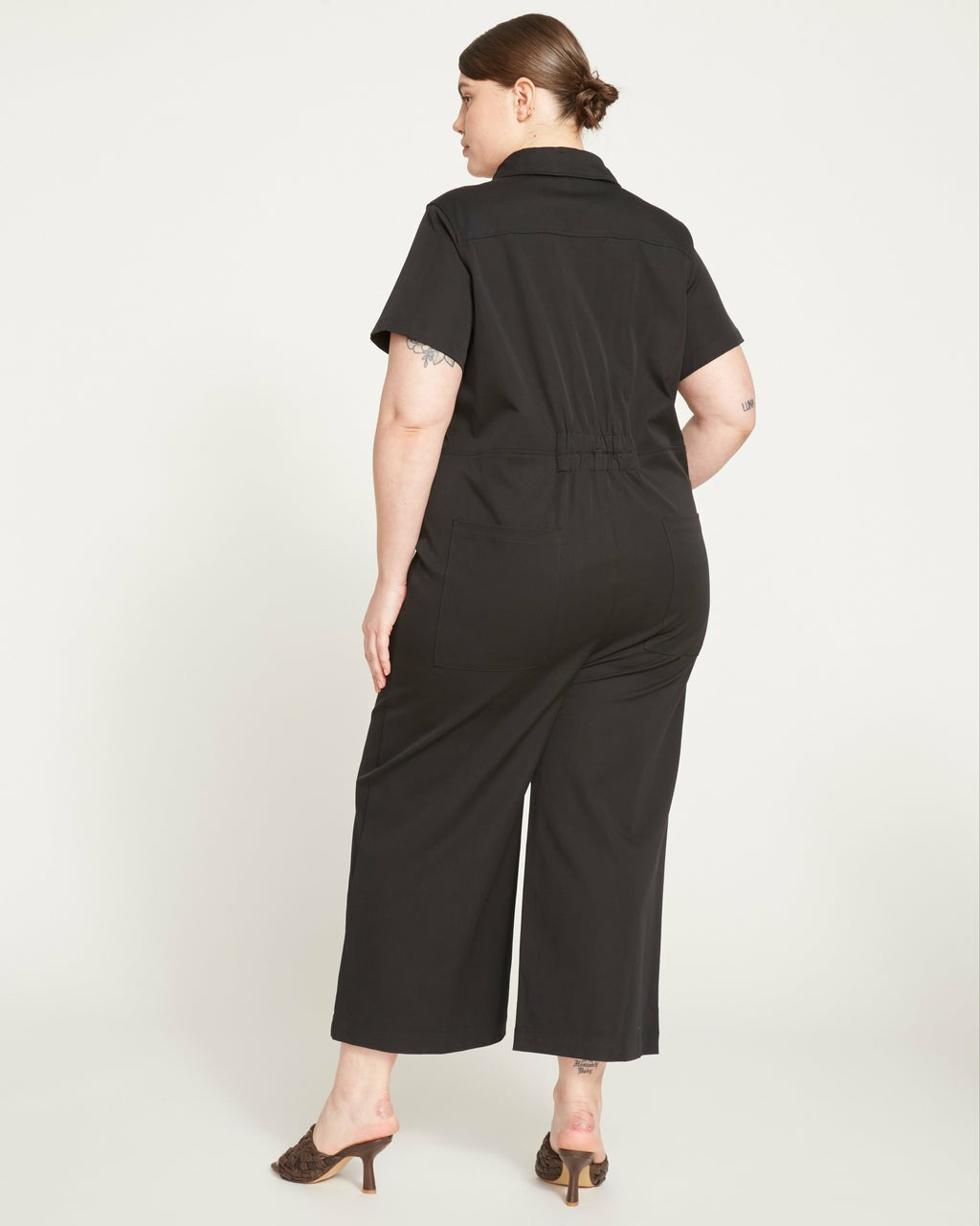 Kate Stretch Cotton Twill Jumpsuit - Black | Universal Standard