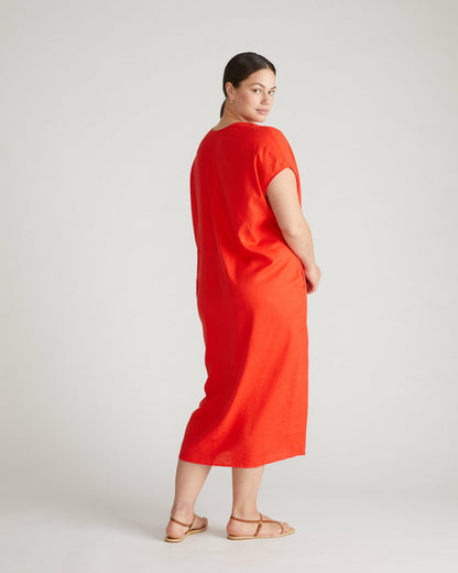 Cabana Linen Blend Kaftan - Shoreline Sunset | Universal Standard