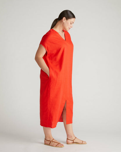 Cabana Linen Blend Kaftan - Shoreline Sunset | Universal Standard