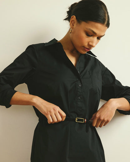 Stretch Poplin Rubicon Shirtdress - Black | Universal Standard