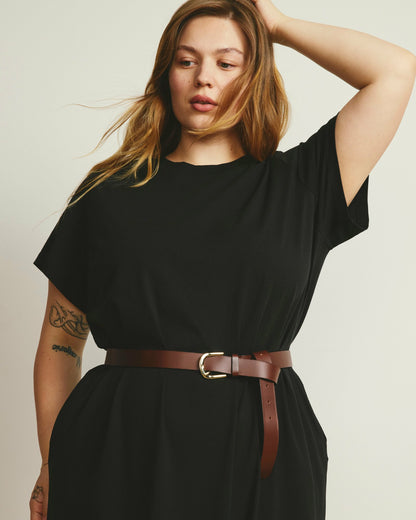Halie Maxi T-Shirt Dress - Black | Universal Standard