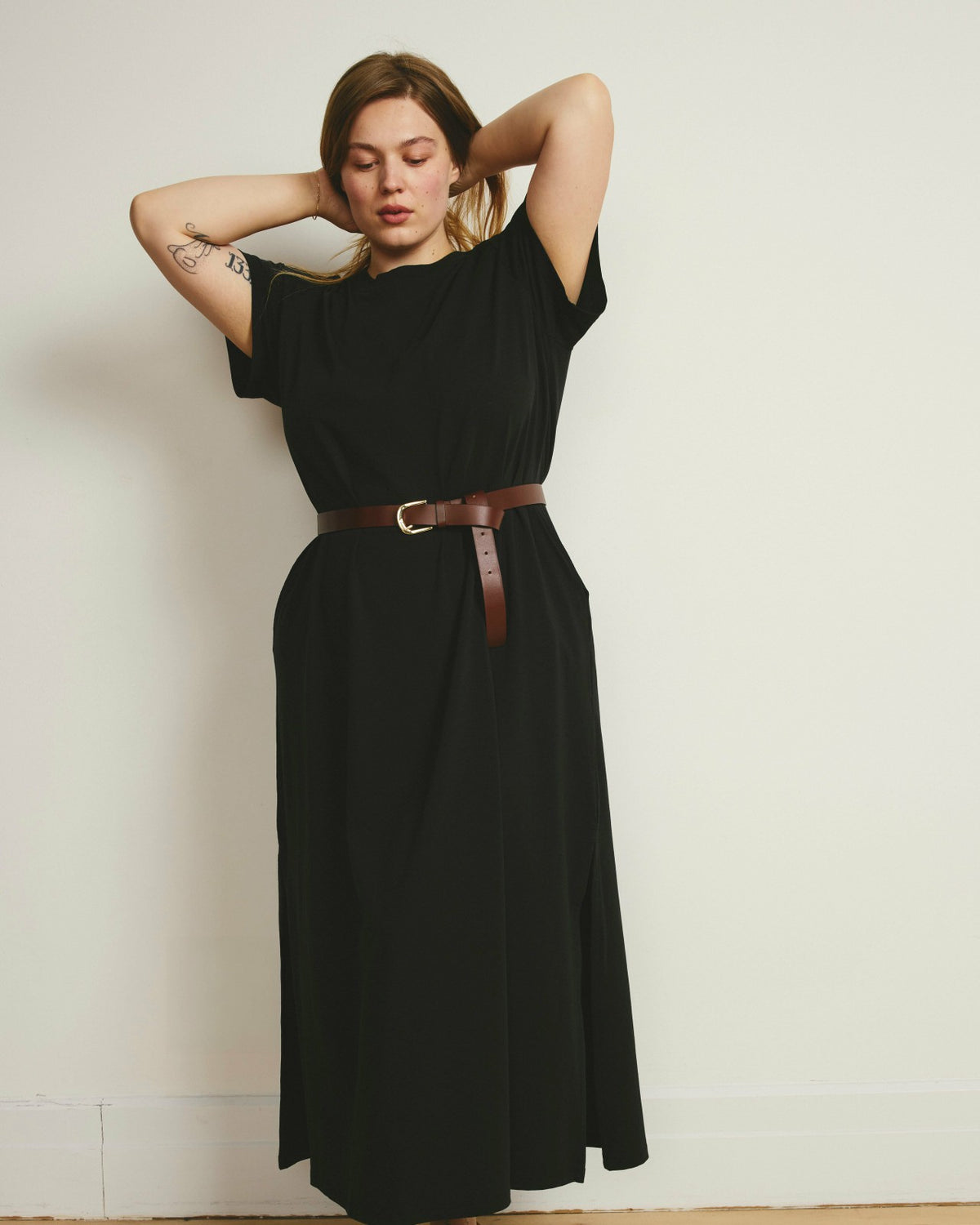 Halie Maxi T-Shirt Dress - Black | Universal Standard