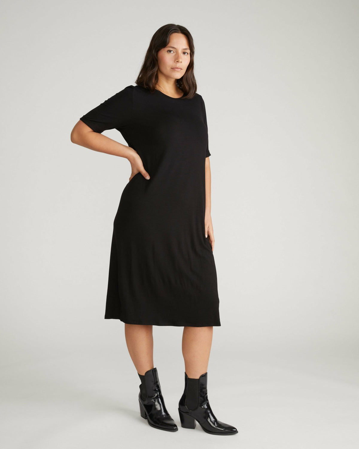 Lily Liquid Jersey Dress - Black | Universal Standard