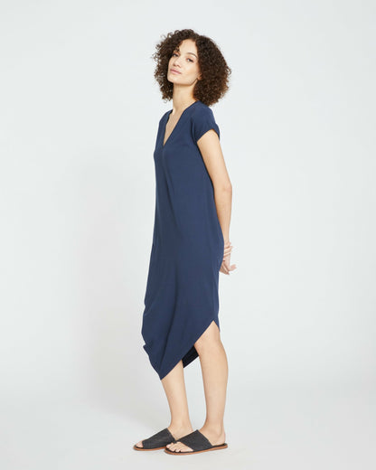 Iconic Geneva V-Neck Dress - Midnight | Universal Standard