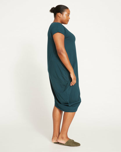 Iconic Geneva V-Neck Dress - Deep Sea | Universal Standard