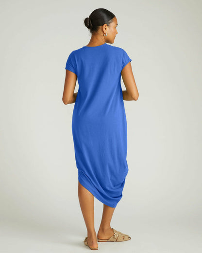 Iconic Geneva V-Neck Dress - Lapis | Universal Standard
