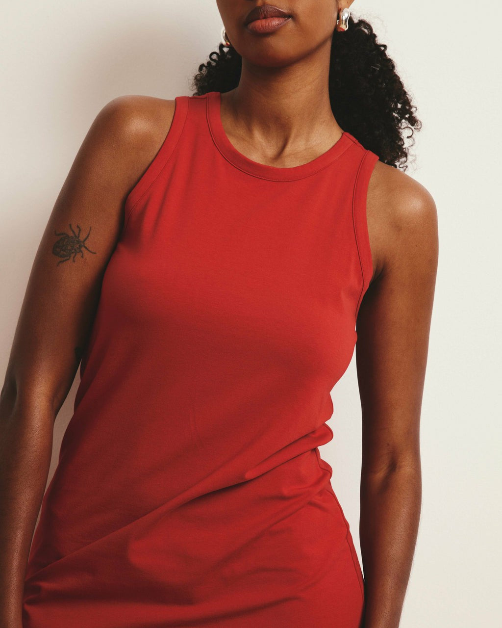 Cai High Neck Tank Dress - Ruby Red | Universal Standard