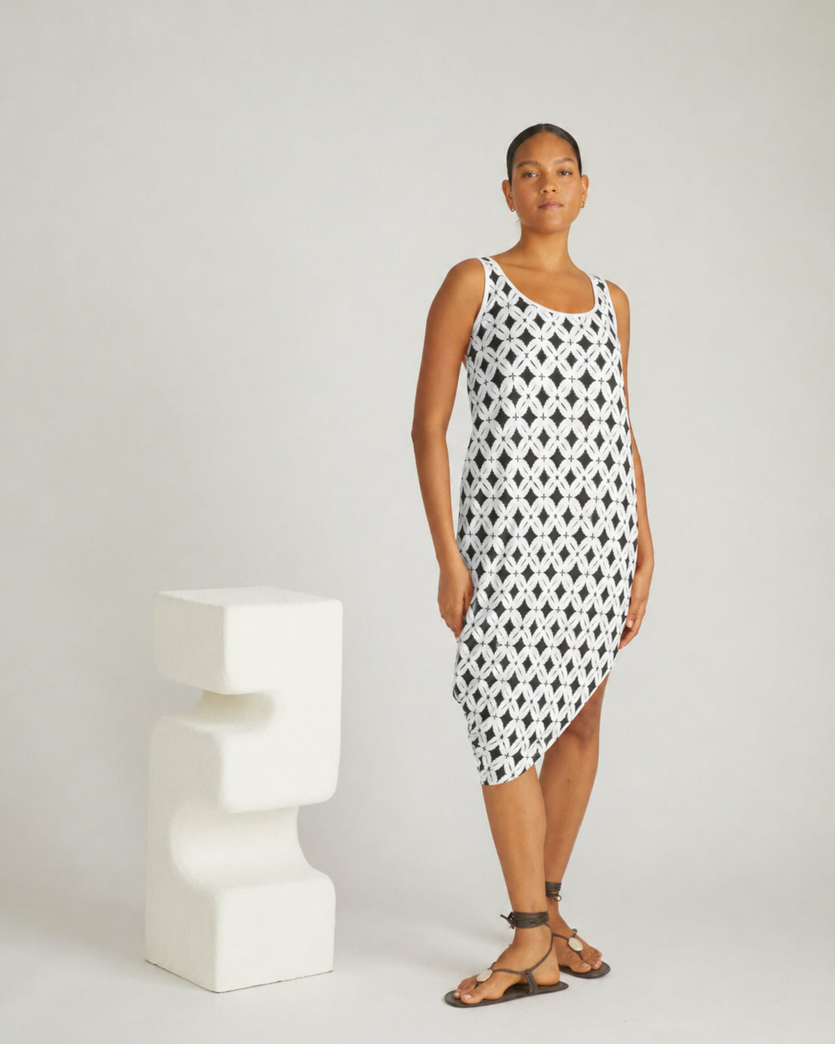 Iconic Geneva Tank Dress - Eclipse Print | Universal Standard