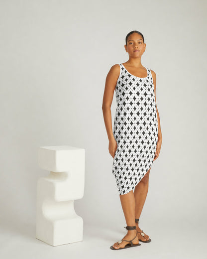 Iconic Geneva Tank Dress - Eclipse Print | Universal Standard