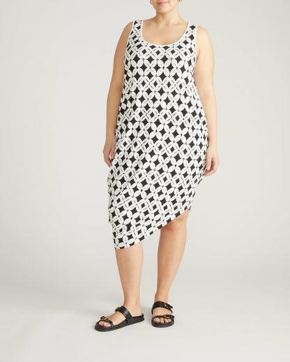 Iconic Geneva Tank Dress - Eclipse Print | Universal Standard