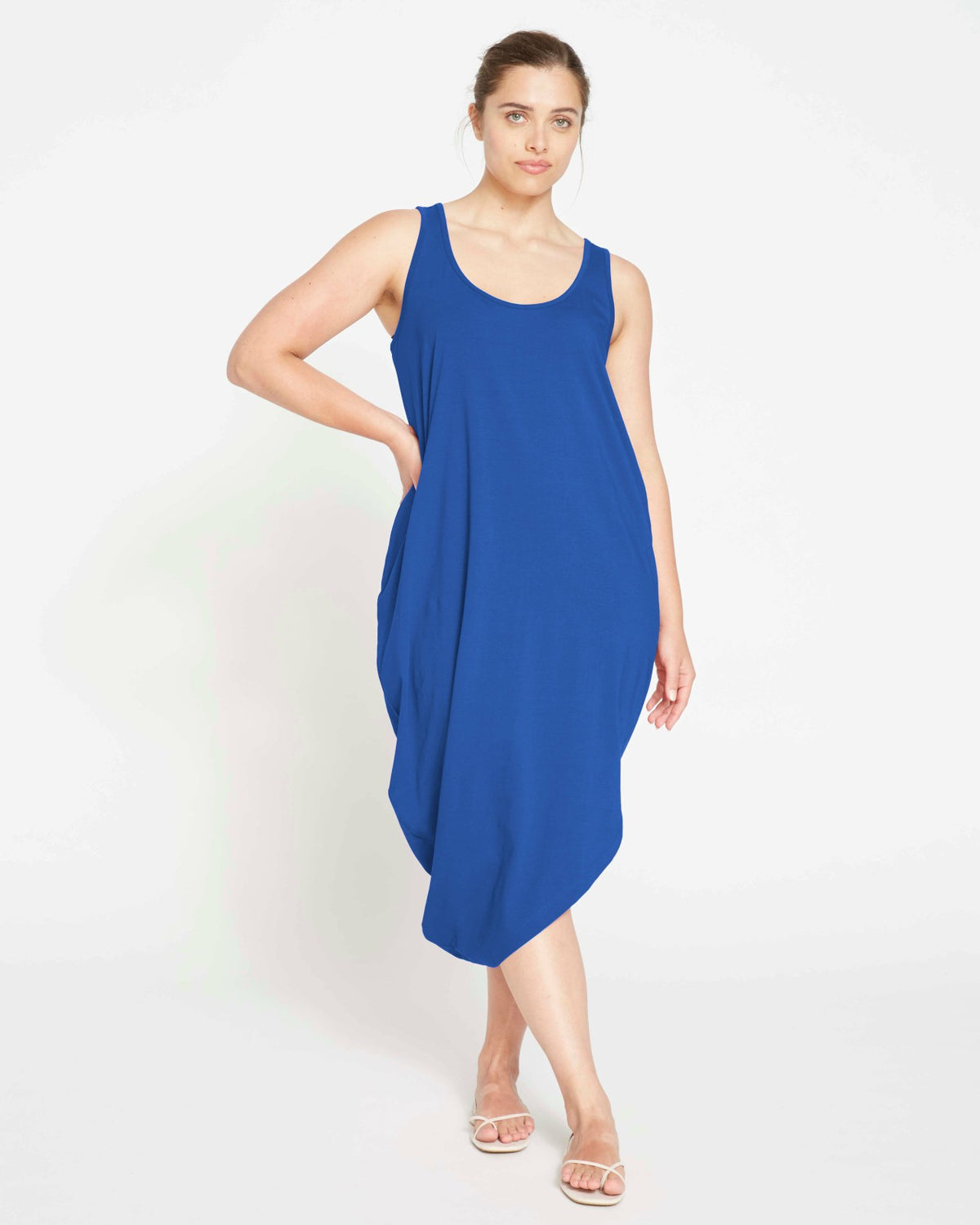 Iconic Geneva Tank Dress - Lapis | Universal Standard