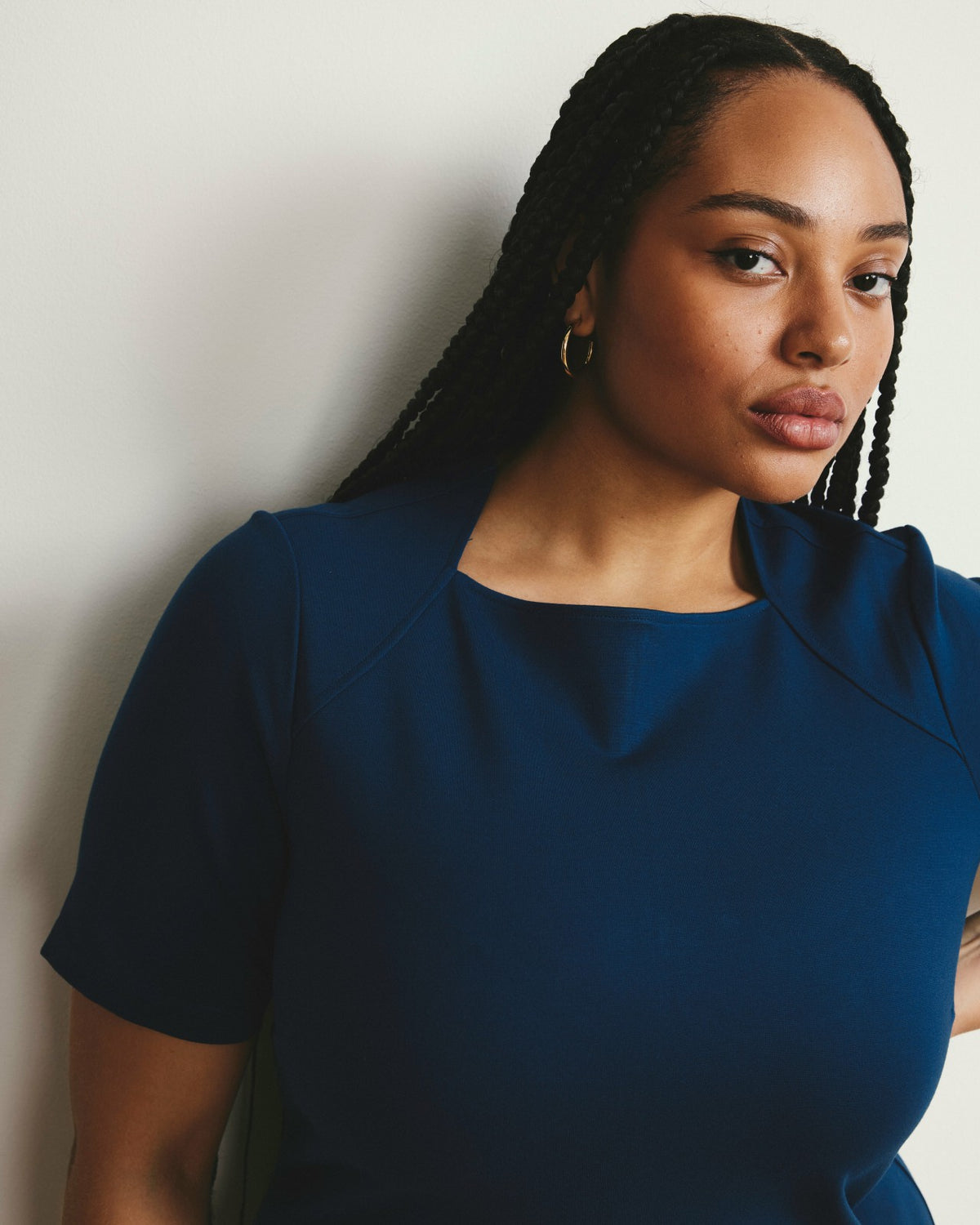 Envelope Neck Ponte Dress - Deep Teal | Universal Standard