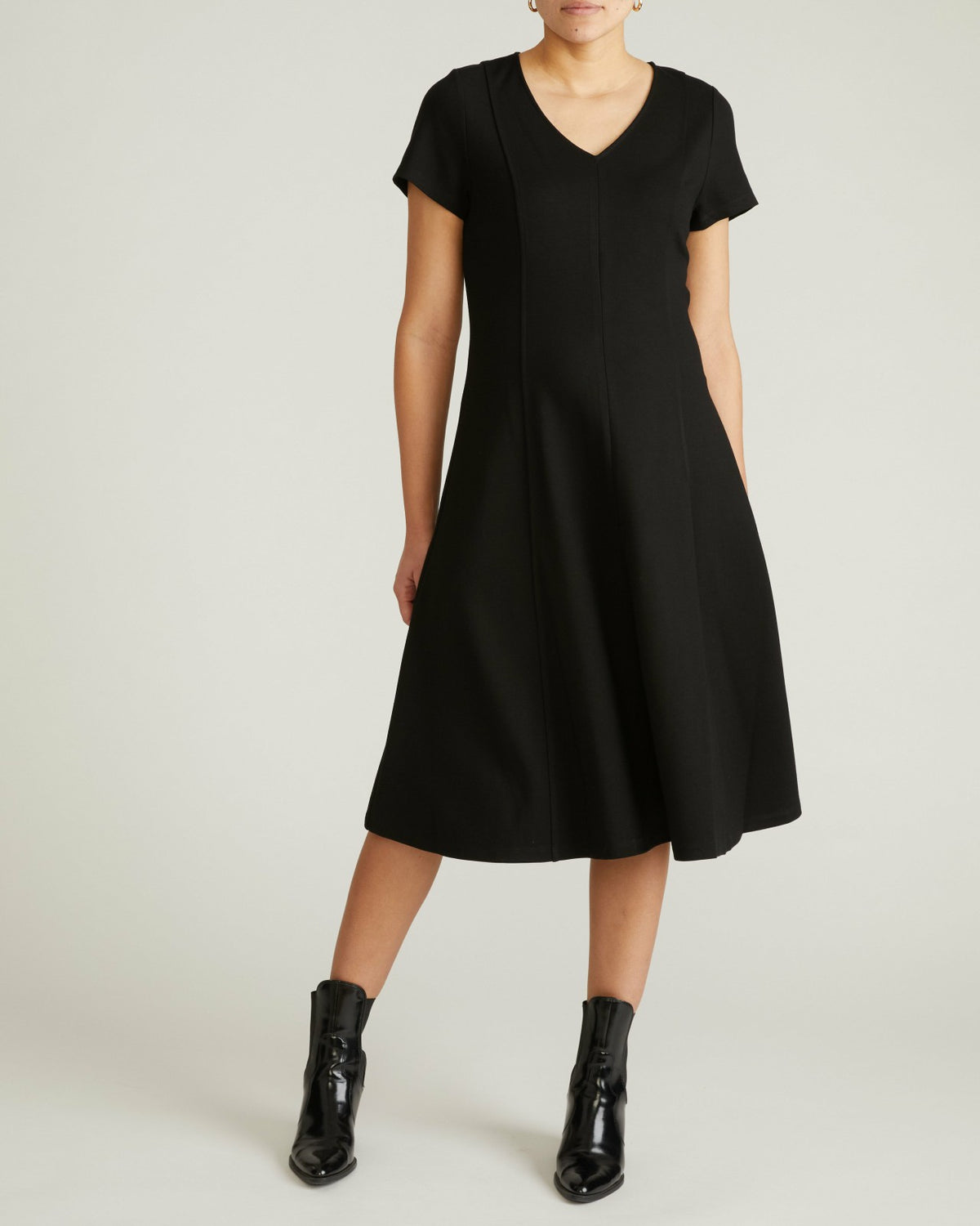 Lucinda Ponte Midi Dress - Black | Universal Standard