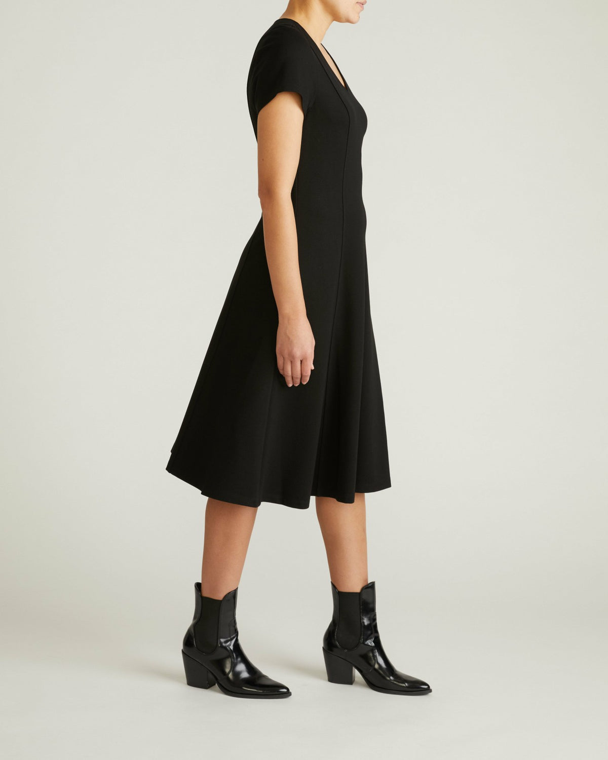 Lucinda Ponte Midi Dress - Black | Universal Standard