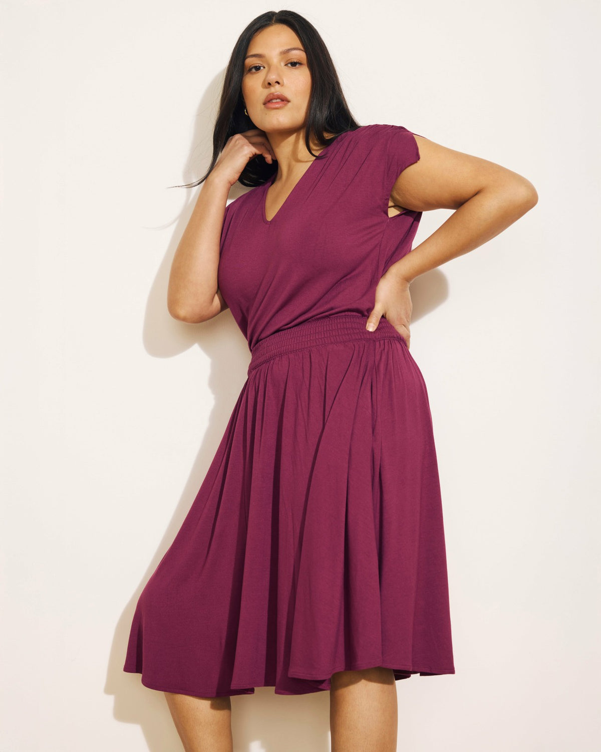 Minetta Liquid Jersey Dress - Rothko Purple | Universal Standard
