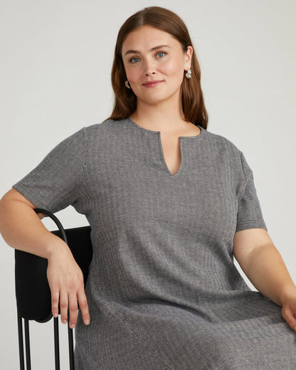 Saskia Ponte Dress - Herringbone Tweed | Universal Standard