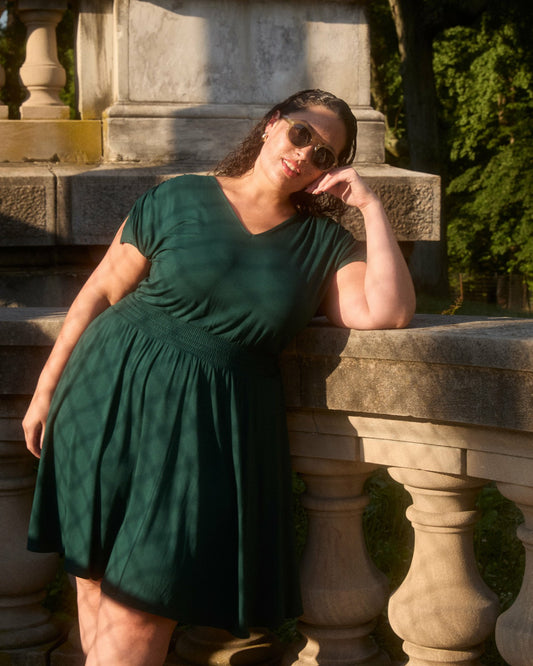 Minetta Liquid Jersey Dress - Forest Green | Universal Standard