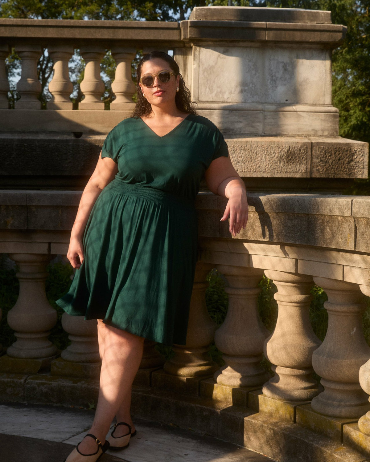Minetta Liquid Jersey Dress - Forest Green | Universal Standard