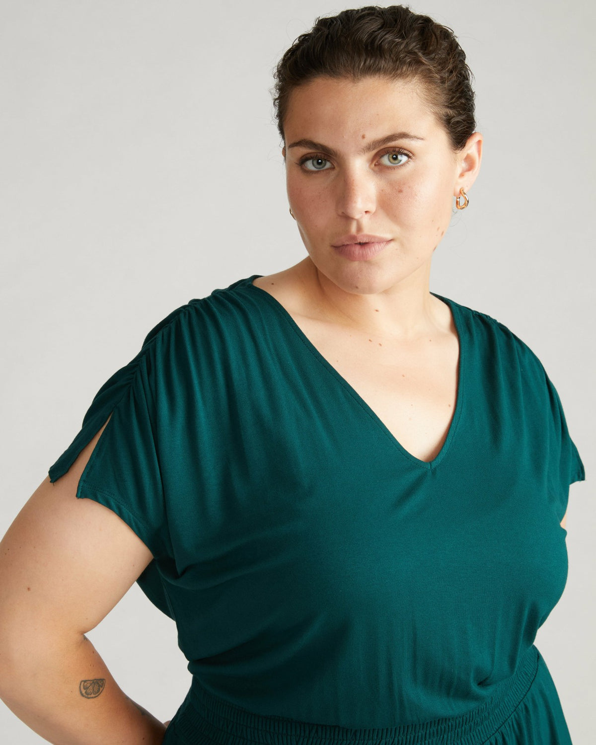 Minetta Liquid Jersey Dress - Forest Green | Universal Standard