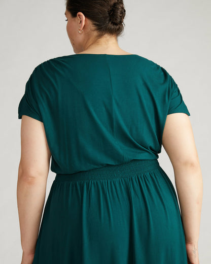 Minetta Liquid Jersey Dress - Forest Green | Universal Standard