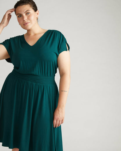 Minetta Liquid Jersey Dress - Forest Green | Universal Standard