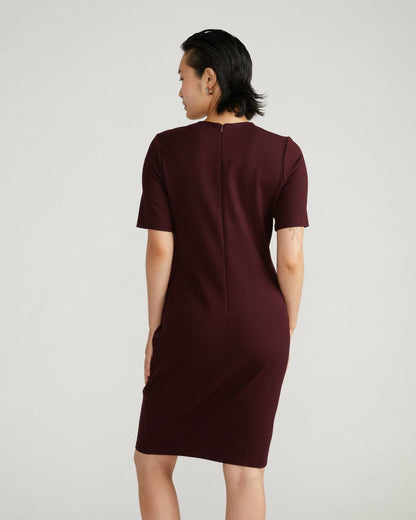 Envelope Neck Ponte Dress - Black Cherry | Universal Standard
