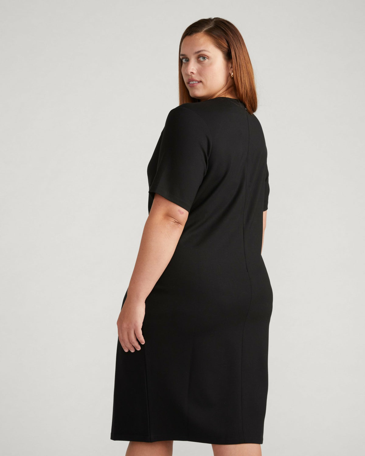 Envelope Neck Ponte Dress - Black | Universal Standard