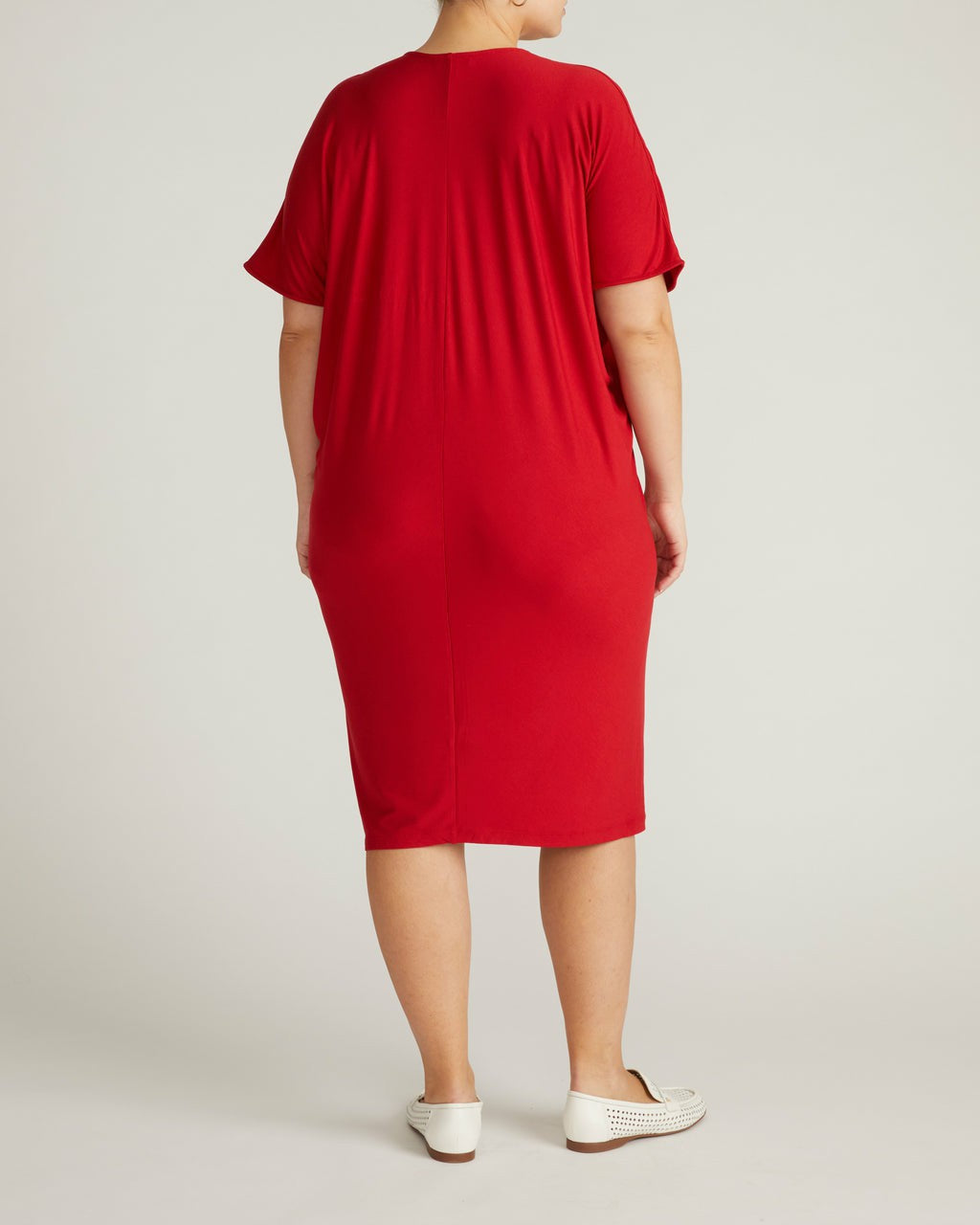 Teresa Liquid Jersey V-Neck Dress - New York Red | Universal Standard