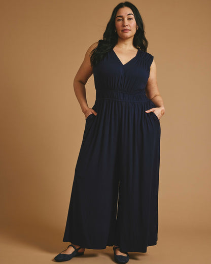 Zoey Liquid Jersey Jumpsuit - Midnight | Universal Standard