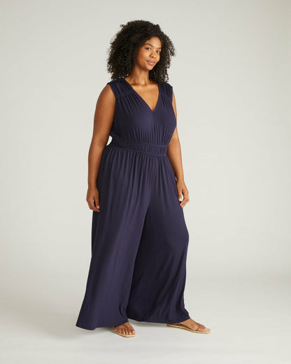 Zoey Liquid Jersey Jumpsuit - Midnight | Universal Standard