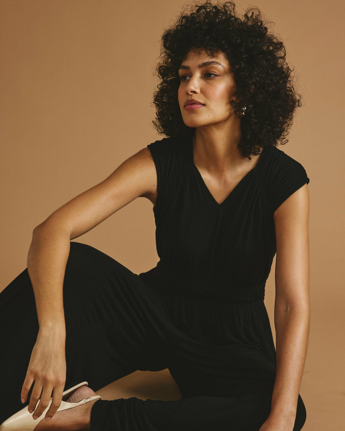 Zoey Liquid Jersey Jumpsuit - Black | Universal Standard