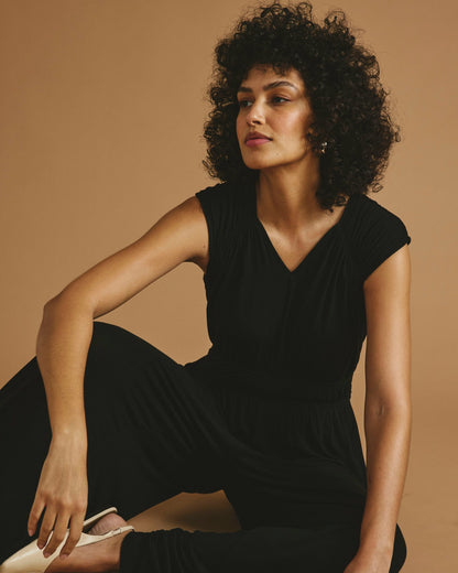 Zoey Liquid Jersey Jumpsuit - Black | Universal Standard