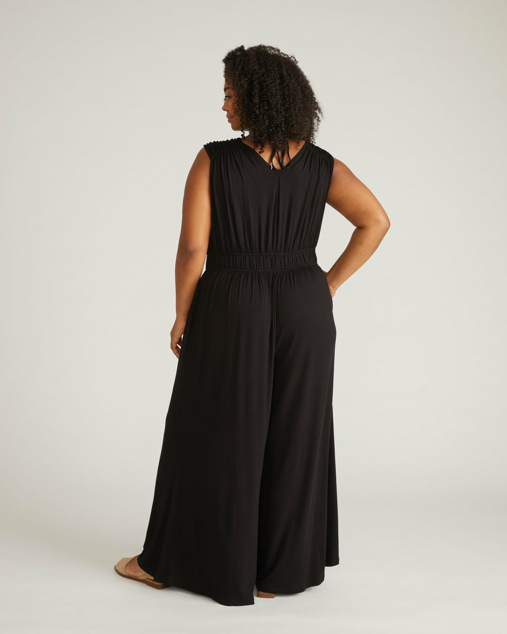 Zoey Liquid Jersey Jumpsuit - Black | Universal Standard