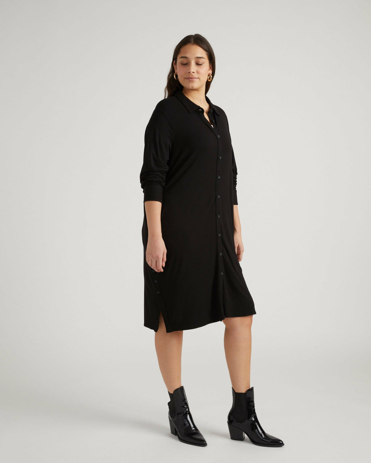 Marcie Liquid Jersey Dress - Black | Universal Standard