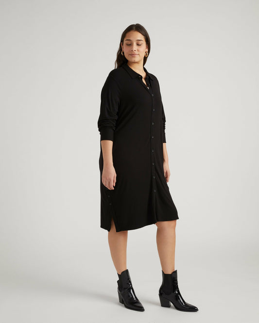 Marcie Liquid Jersey Dress - Black | Universal Standard