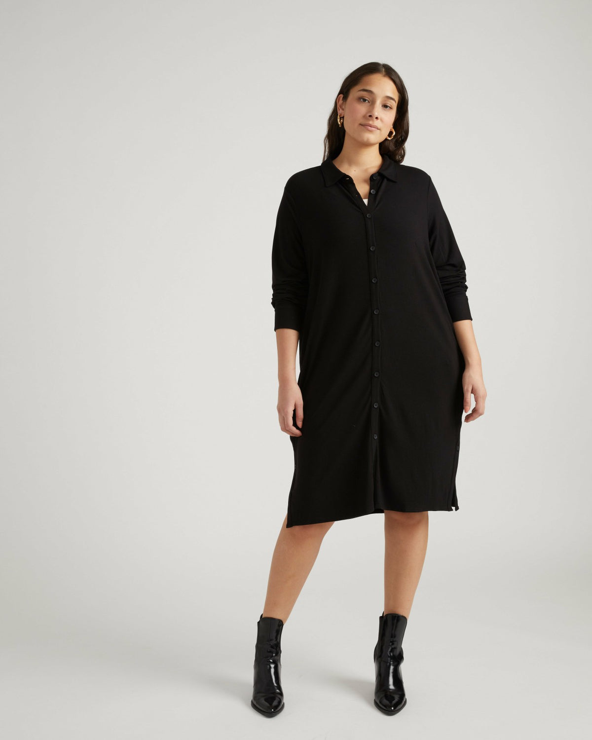 Marcie Liquid Jersey Dress - Black | Universal Standard
