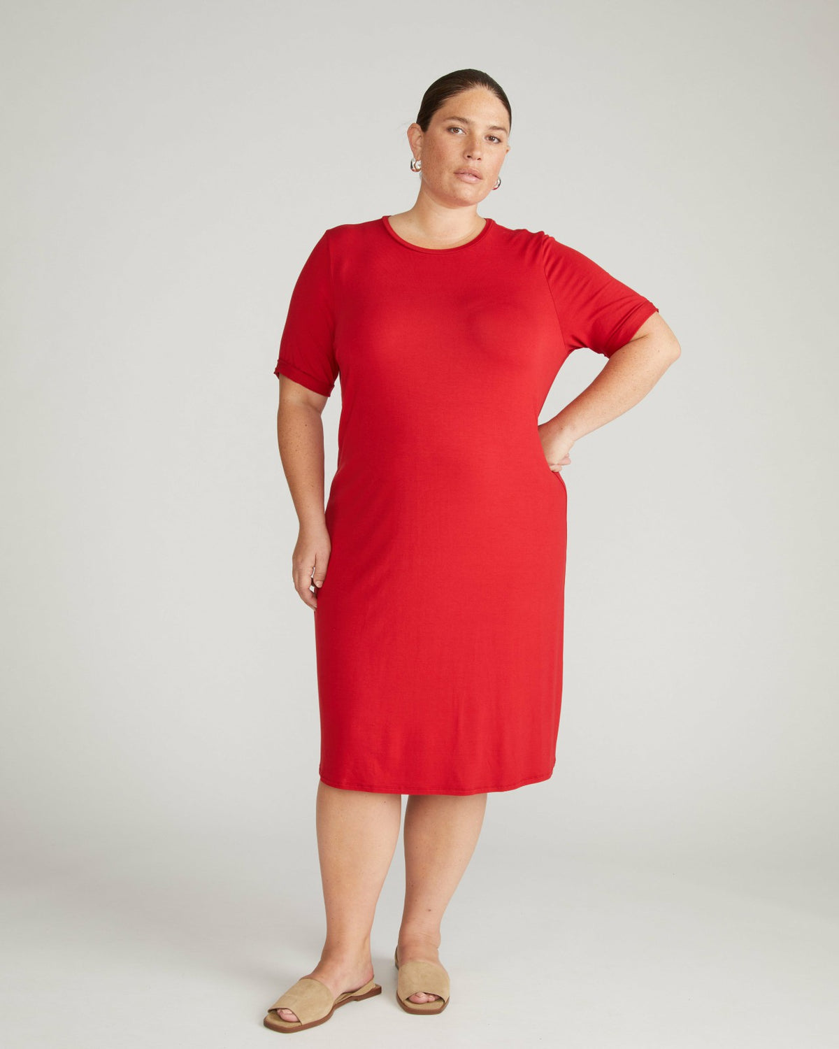Lily Liquid Jersey Dress - New York Red | Universal Standard