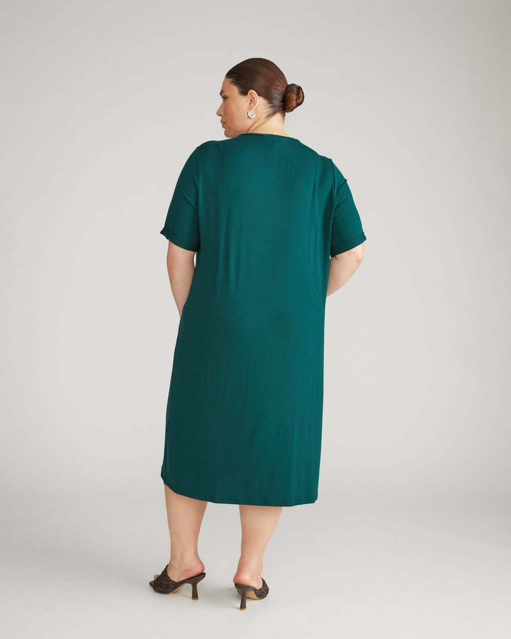 Lily Liquid Jersey Dress - Forest Green | Universal Standard