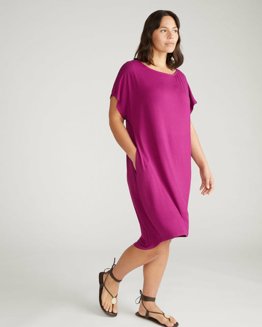 Helen Liquid Jersey Shift Dress - Rothko Purple | Universal Standard
