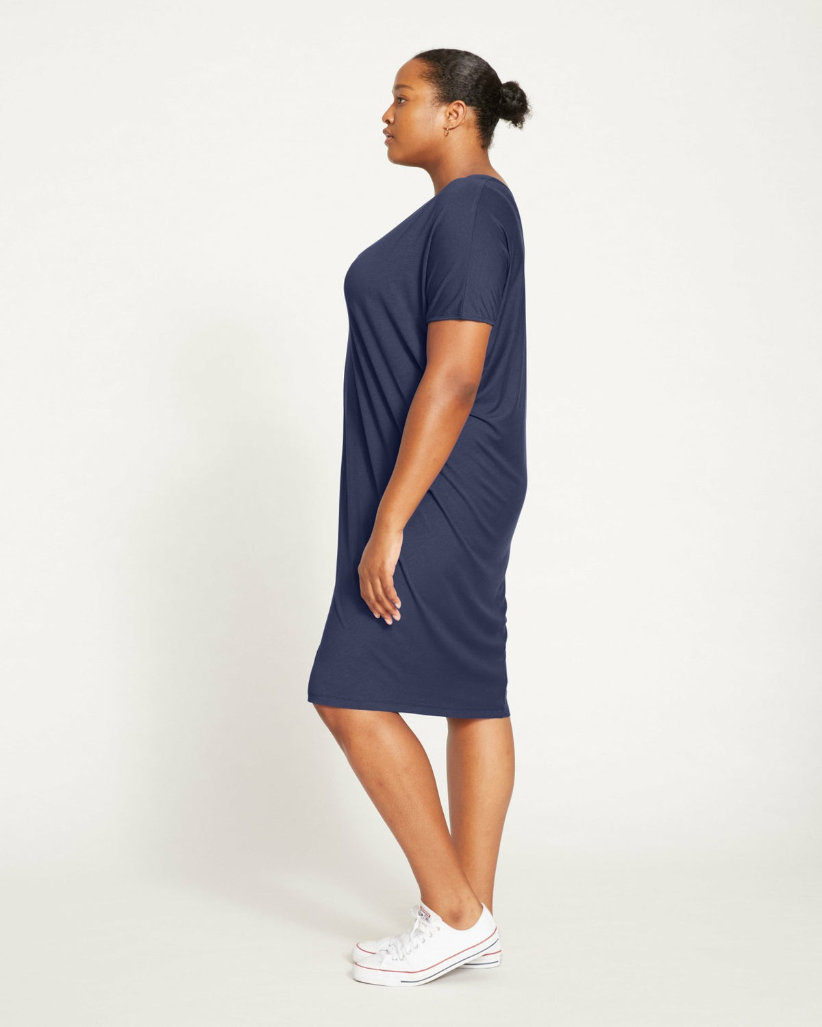 Teresa Liquid Jersey V-Neck Dress - Midnight | Universal Standard