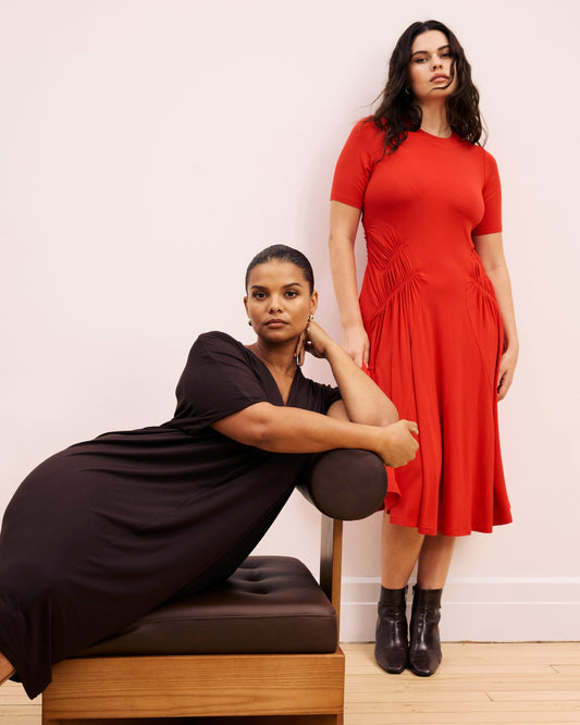 Devi Liquid Jersey Dress - Lipstick | Universal Standard