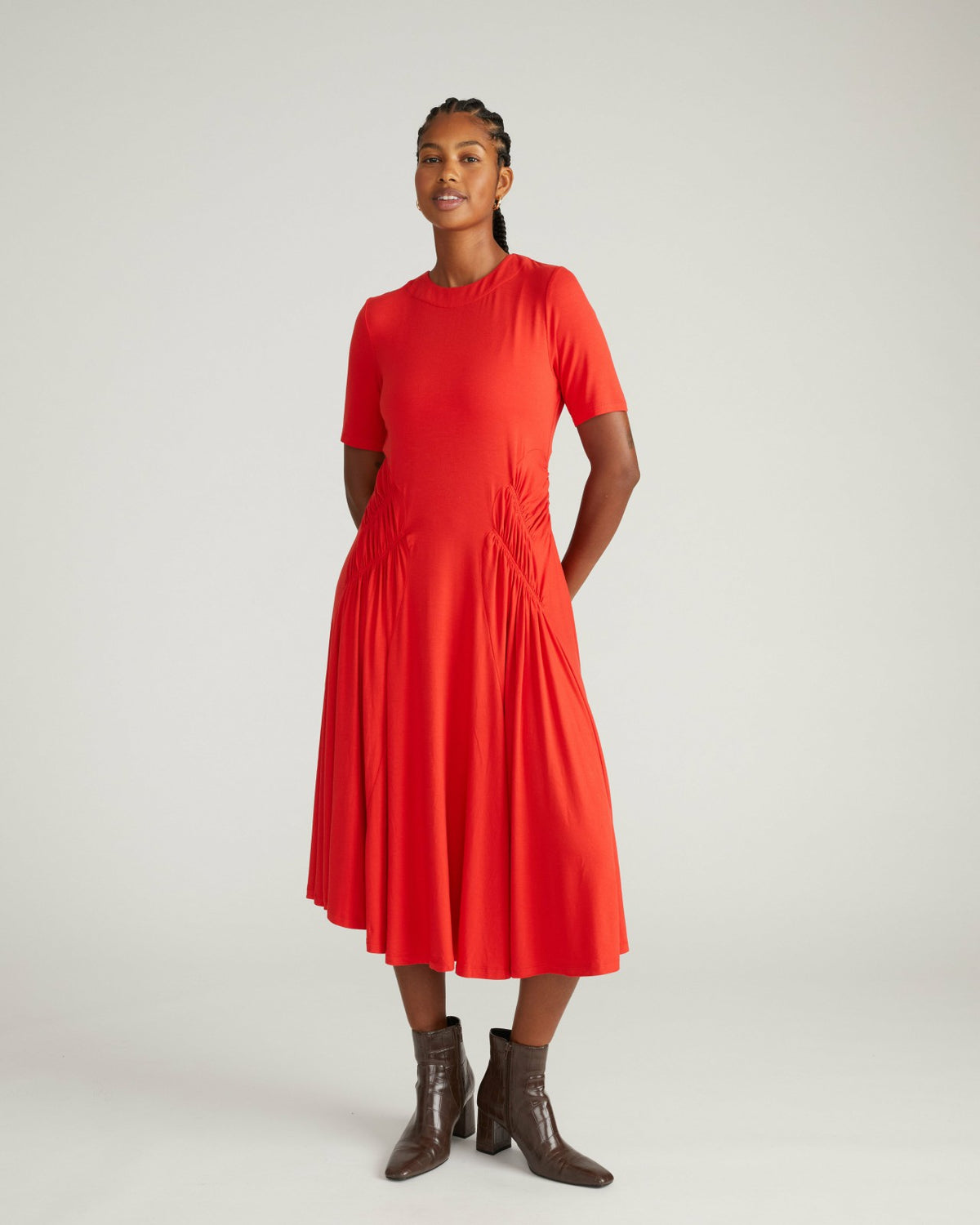 Devi Liquid Jersey Dress - Lipstick | Universal Standard