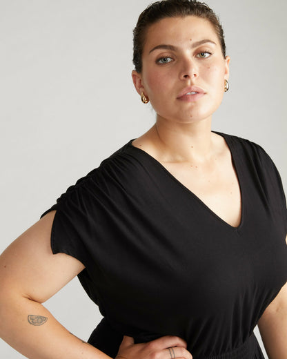 Minetta Liquid Jersey Dress - Black | Universal Standard