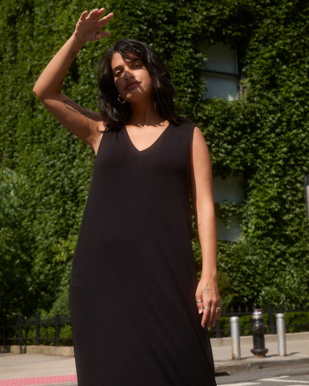 Claremont Liquid Jersey Sheath Dress - Black | Universal Standard