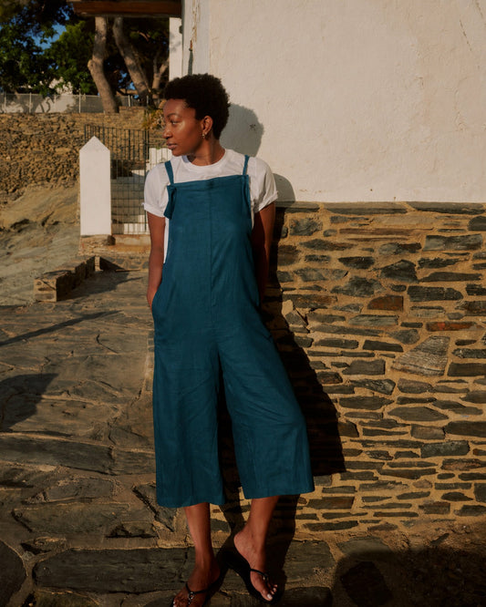 Kora Linen Blend Overalls - Ink Blue | Universal Standard